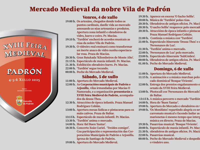 ElComarcal Padron Feira Medieval 2025