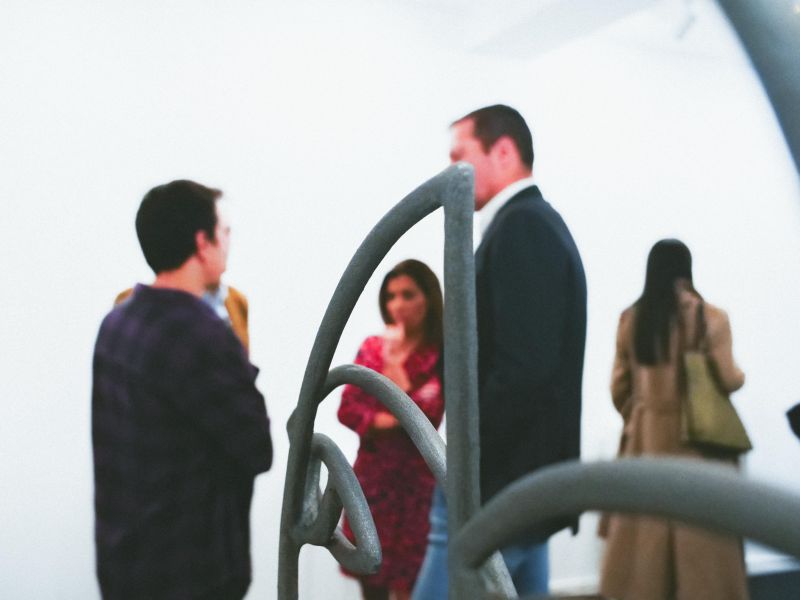 Fotografia tomada durante la inauguracion de la exposicion. Foto de Lucas Terceiro
