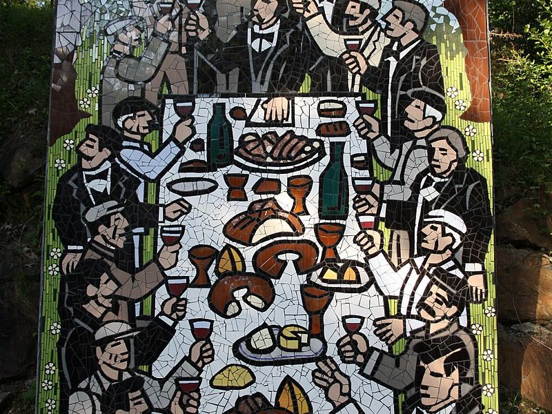 Mural conmemorativo do Banquete de Conxo