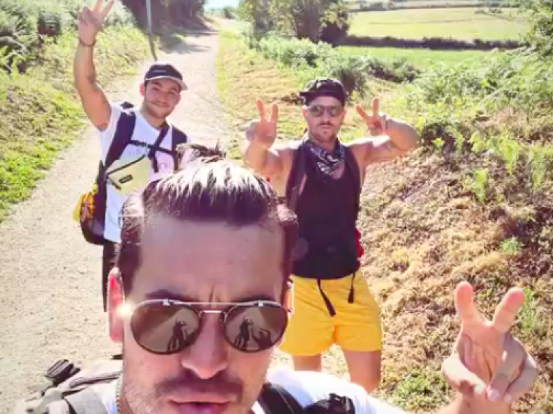 Mario Casas en un tramo del Camino