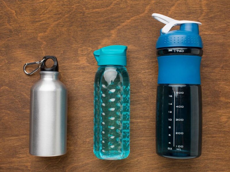 Termos botellas fitness vista superior agua 23 2148728747
