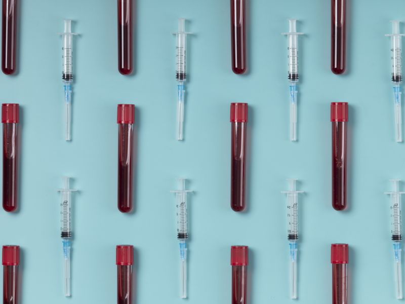 Coronavirus blood samples assortment lab
