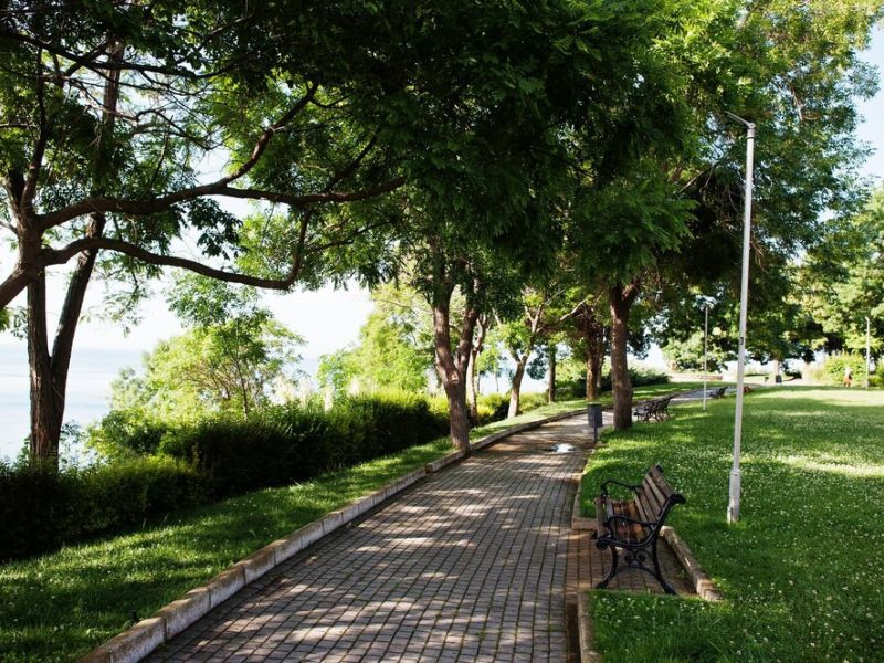 Parque verde bancos ciudad nesebar 627829 7551
