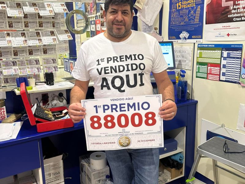 Manuel Blanco, en el sorteo de 2023
