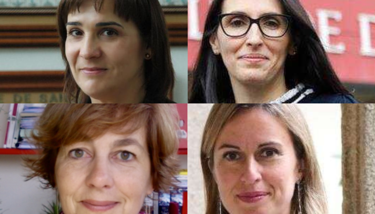 Las cuatro candidatas, Alba Nogueira, María José López Couso, Rosa Crujeiras Casais y Maite Flores