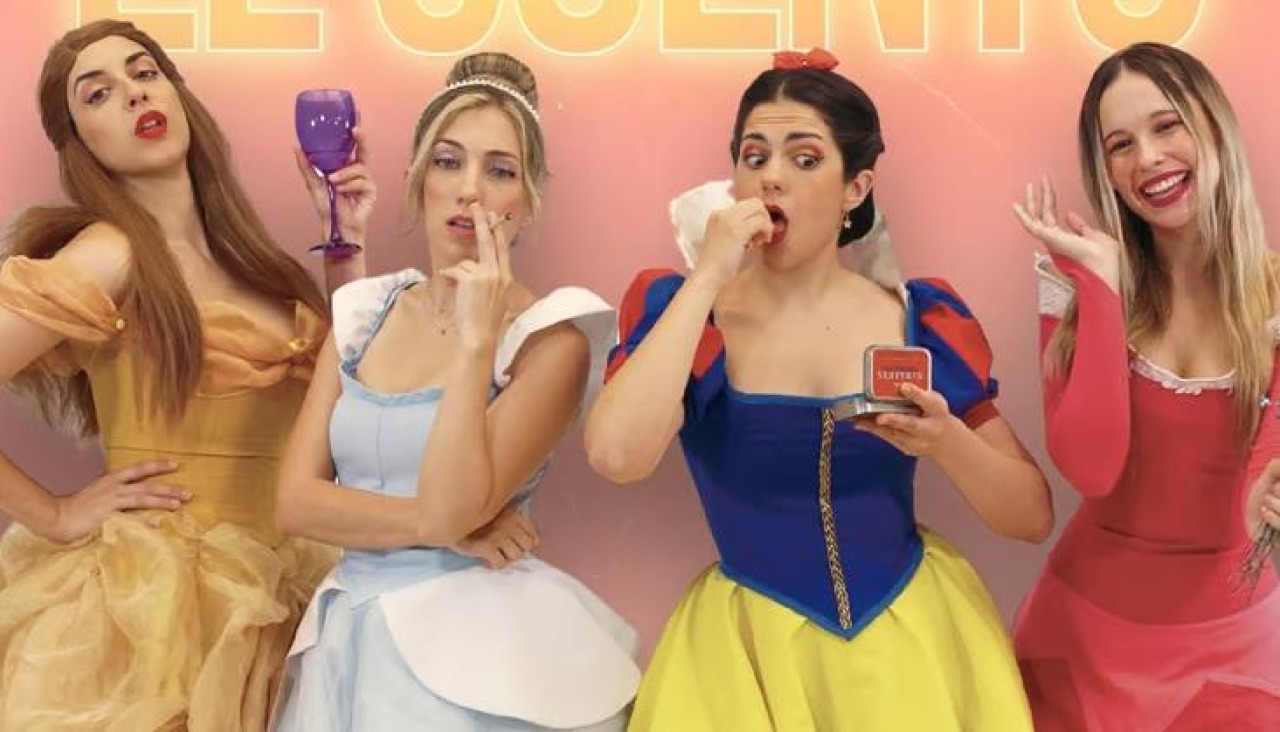 Las cuatro princesas protagonistas —Blancanieves, Cenicienta, Bella y Aurora— en una imagen de la obra