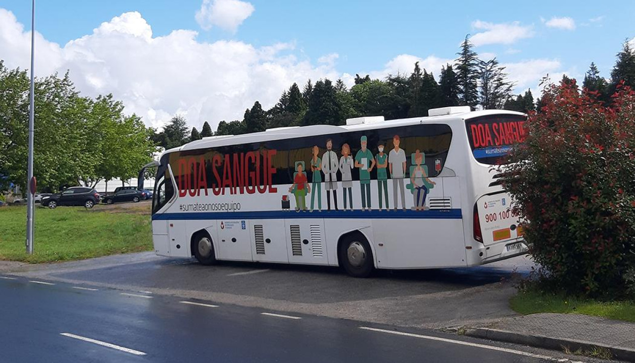Unidad móvil de donación de sangre