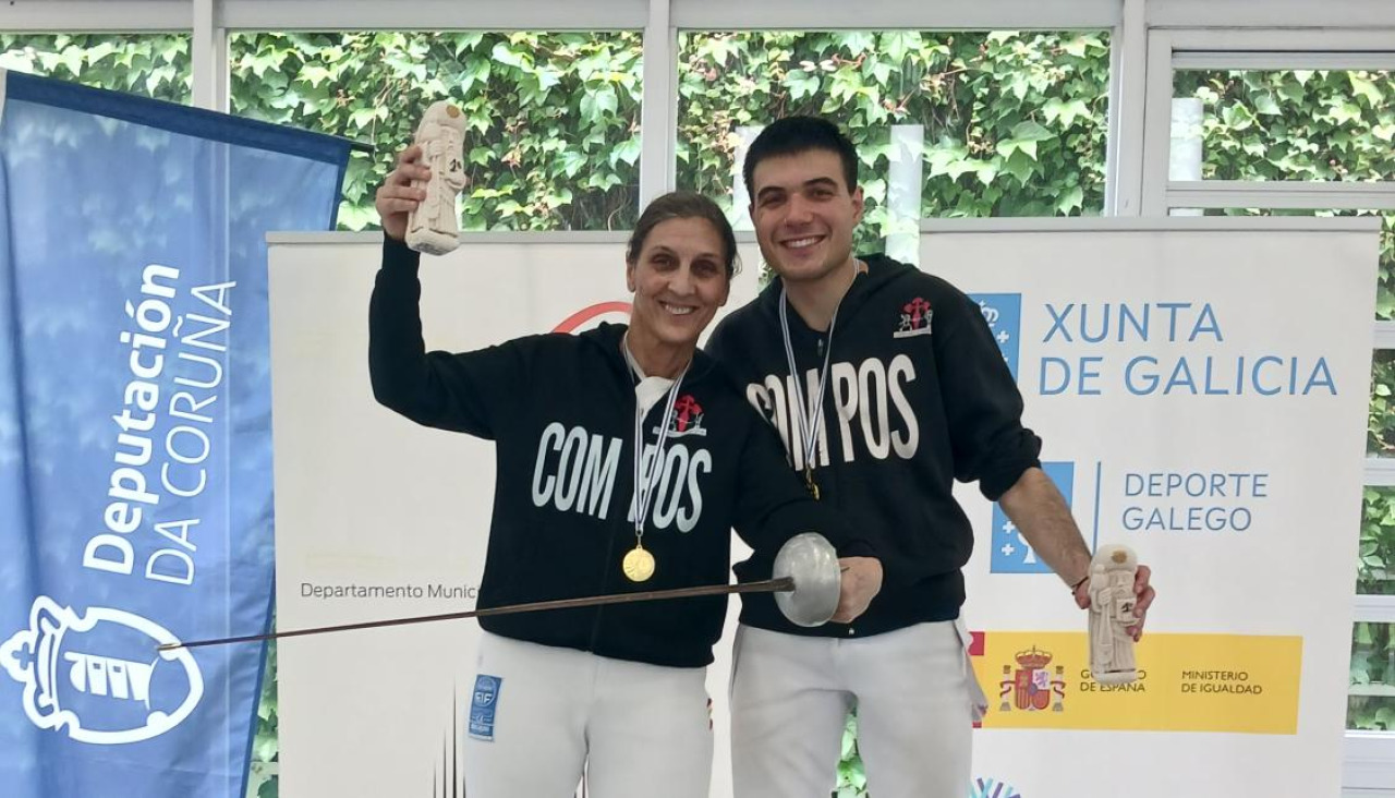 Araceli Bugallo y Jorge Pazó, campeones gallegos de espada
