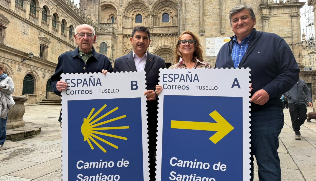 La nueva colección filatélica de Correos está formada por cuatro sellos dedicados a los principales símbolos del Camino de Santiago