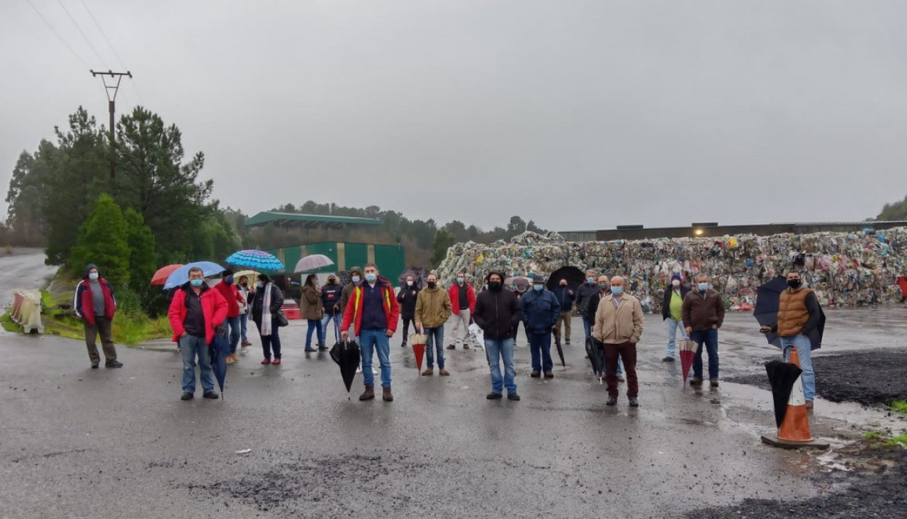 Trabajadores de Tyrma durante una movilización celebrada en el año 2021 para exigir mejoras en sus condiciones laborales