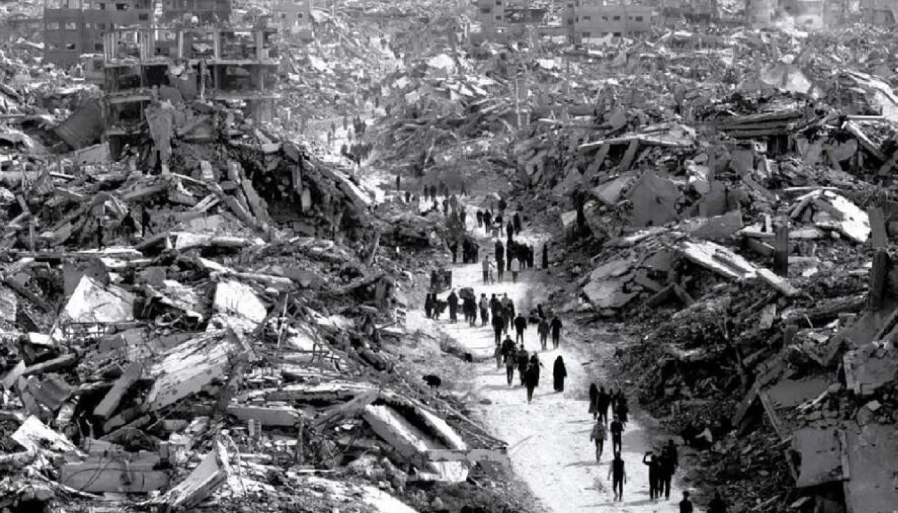 Imagen de archivo de la devastación en Gaza