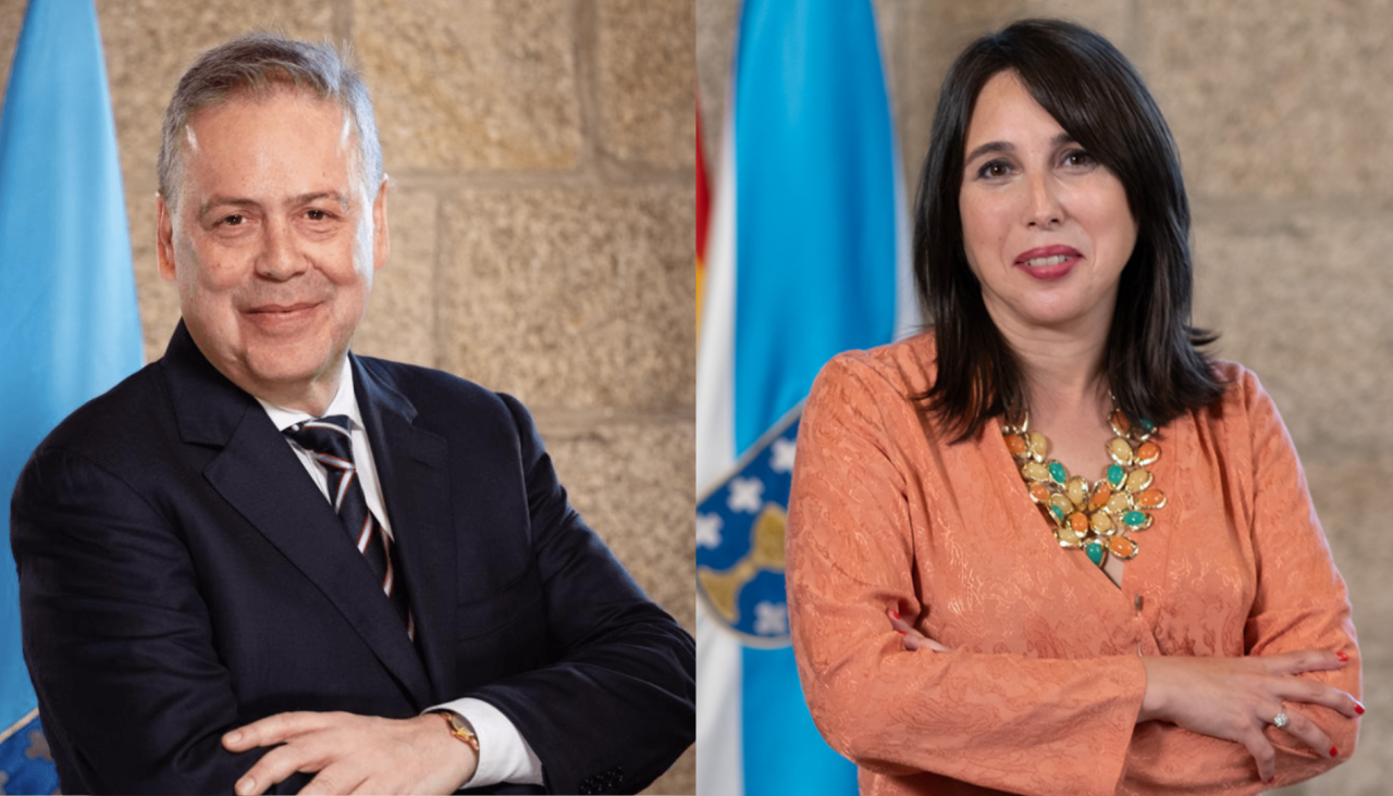 Los conselleiros de Sanidad y Economía, Antonio G. Caamaño y María Jesús Lorenzana