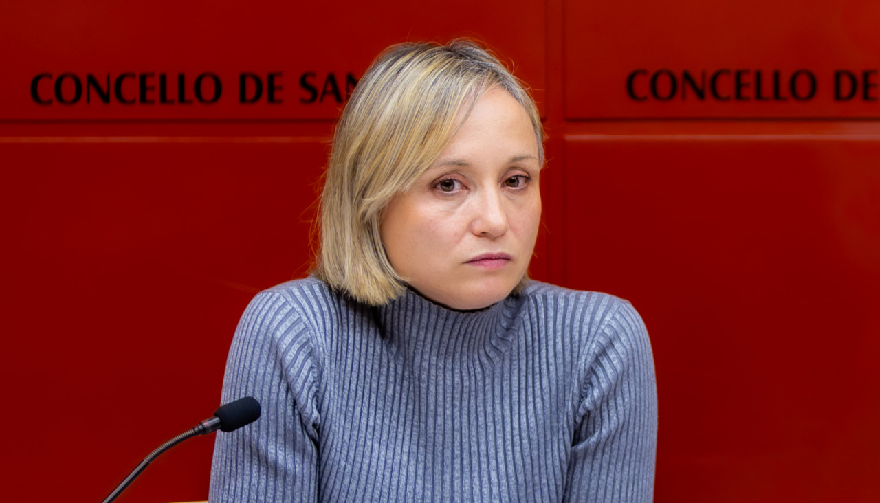 La concejala socialista, Marta Abal, en rueda de prensa