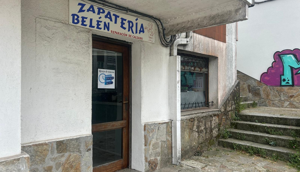 Zapatería Belén, na rúa de Domingo A. de Andrade en Vite