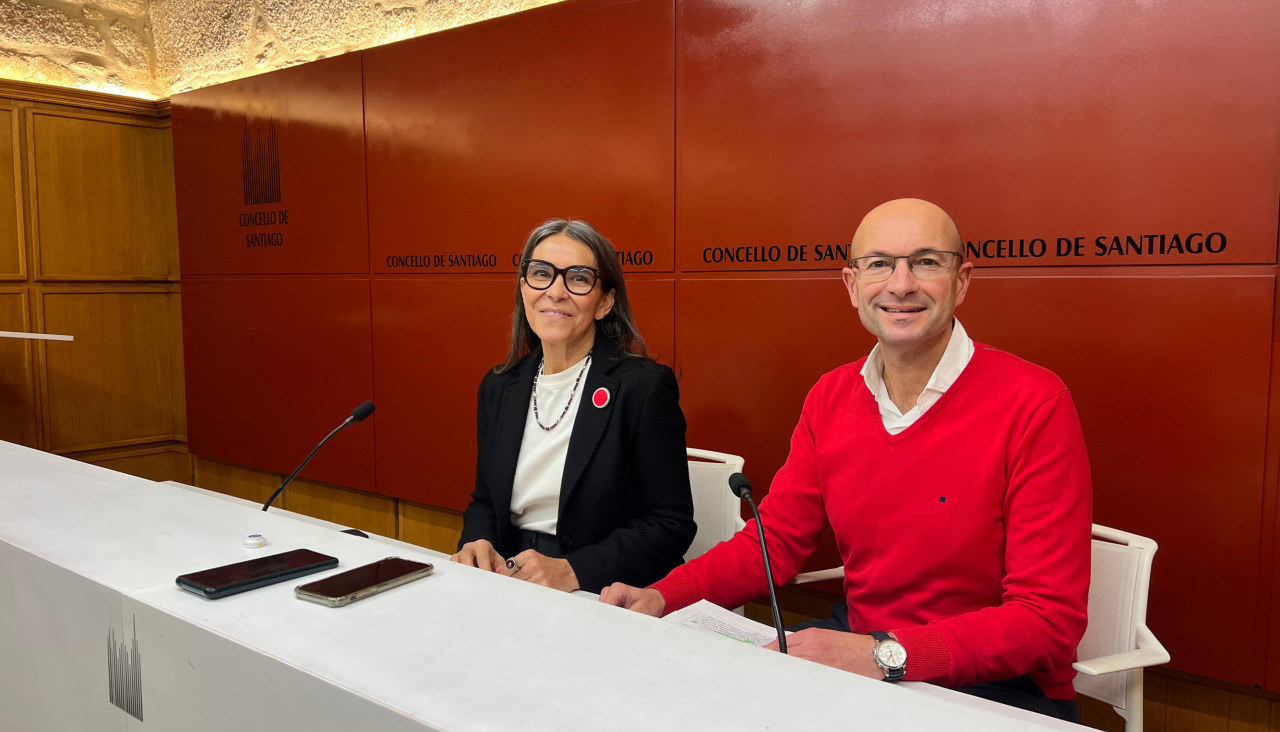 Mercedes Rosón e Gonzalo Muiños na rolda de prensa deste venres