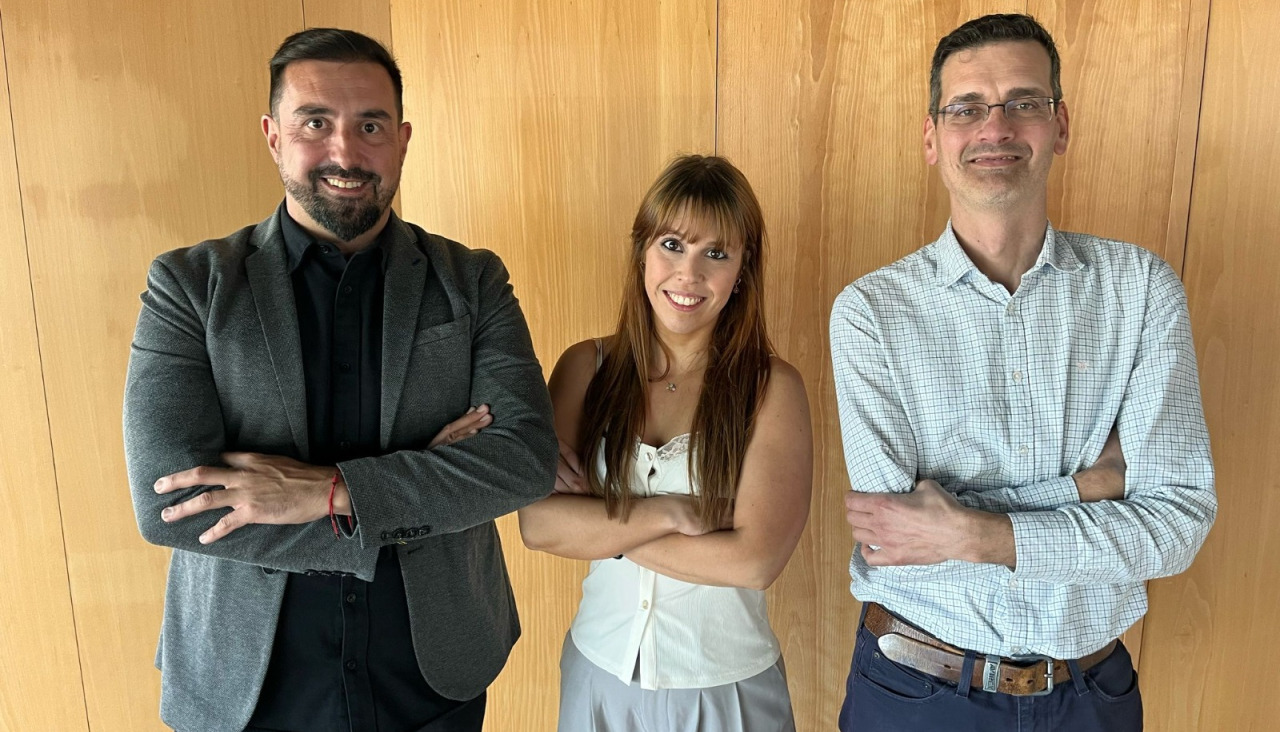 El equipo de Albor Biotech: David Calvo, Uxía Fernández y Rubén Nogueiras