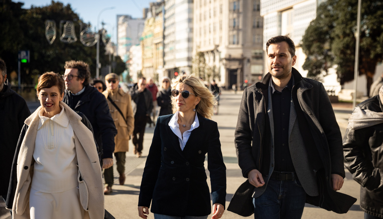 Marta Lois, Yolanda Díaz e Paulo Carlos López