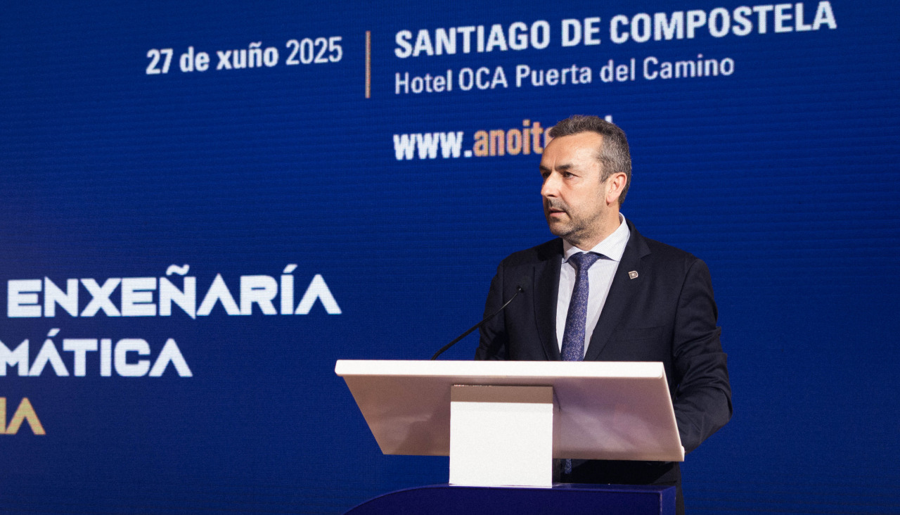 El presidente del CPEIG, Fernando Suárez, durante la gala de la edición anterior