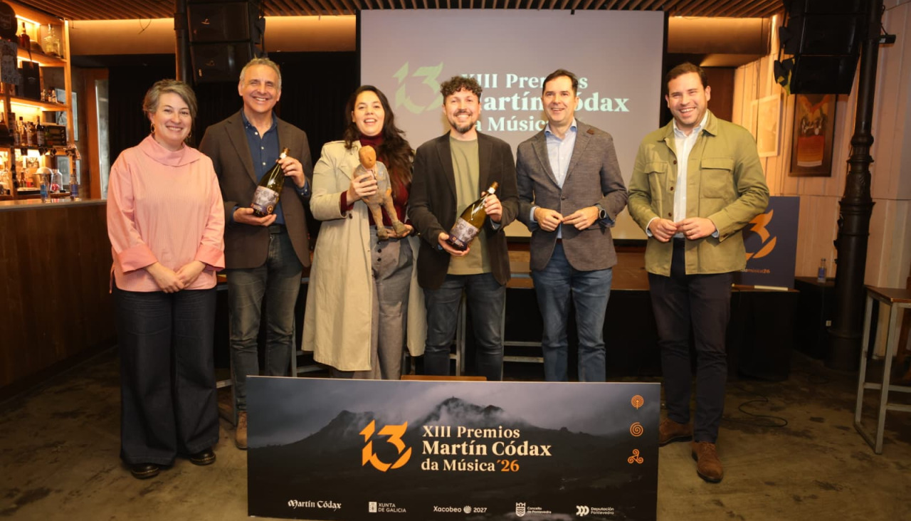 Presentación de la XIII edición de los Premios Martín Códax da Música en la Sala Riquela
