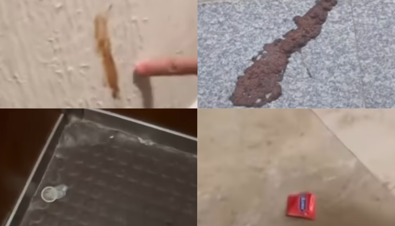 El caso, difundido por la cuenta Salceo USC, ha generado una oleada de reacciones por el estado en el que apareció el portal de un edificio compostelano