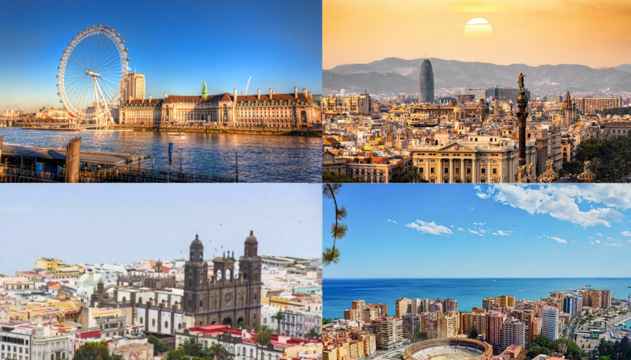 Londres, Barcelona, Málaga y Gran Canaria, entre las propuestas de Vueling para viajar desde Santiago estas vacaciones