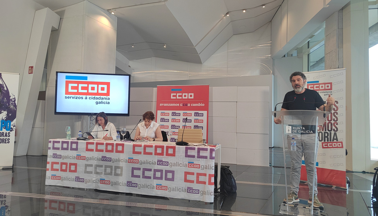 Asamblea de delegados de CCOO celebrada en Santiago