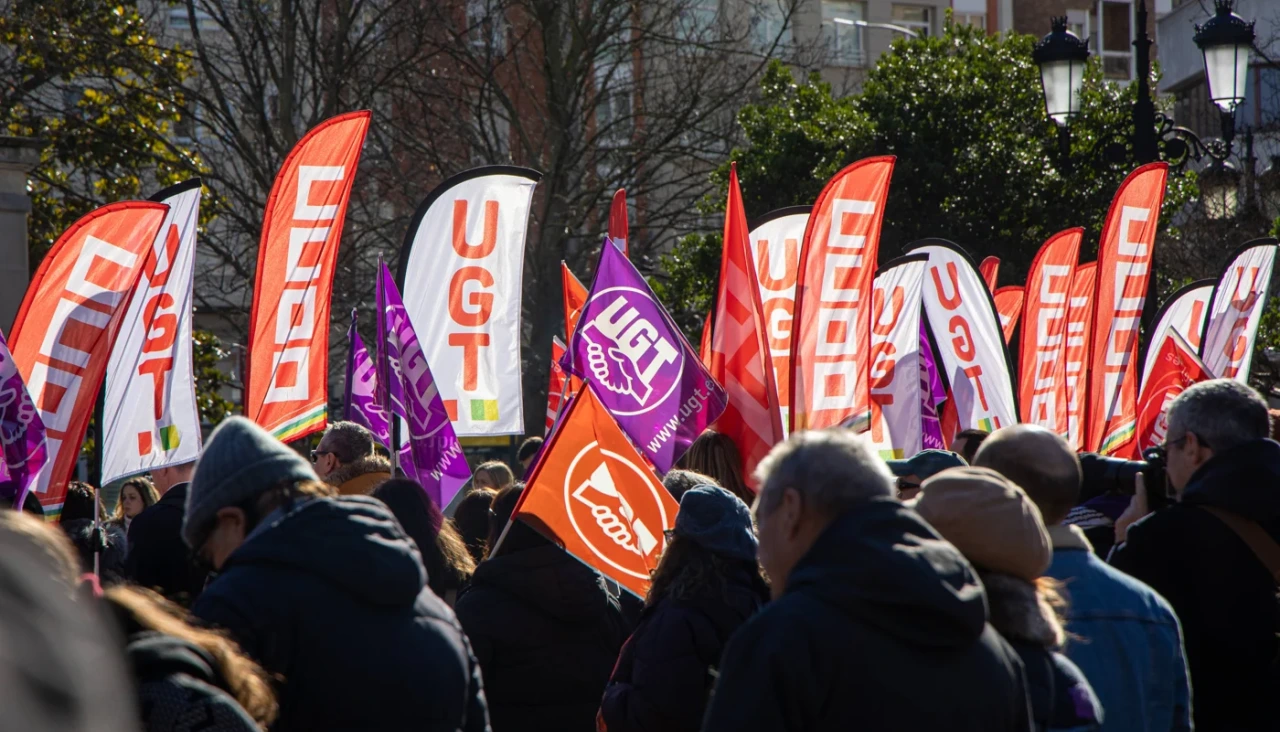 Manifestación de CCOO y UGT (archivo)