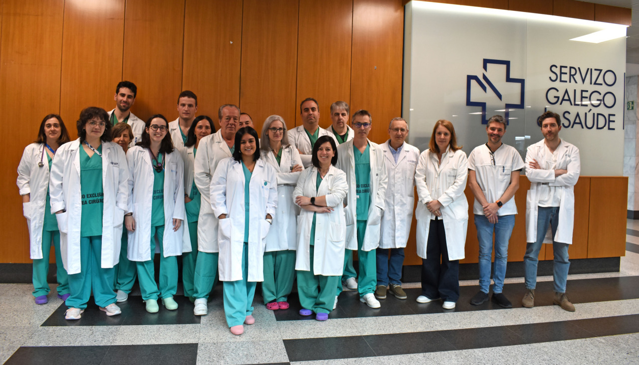Parte del equipo del Servicio de Anestesia del CHUS que participó en el estudio publicado en JAMA Neurology sobre pacientes con ictus sometidos a trombectomía