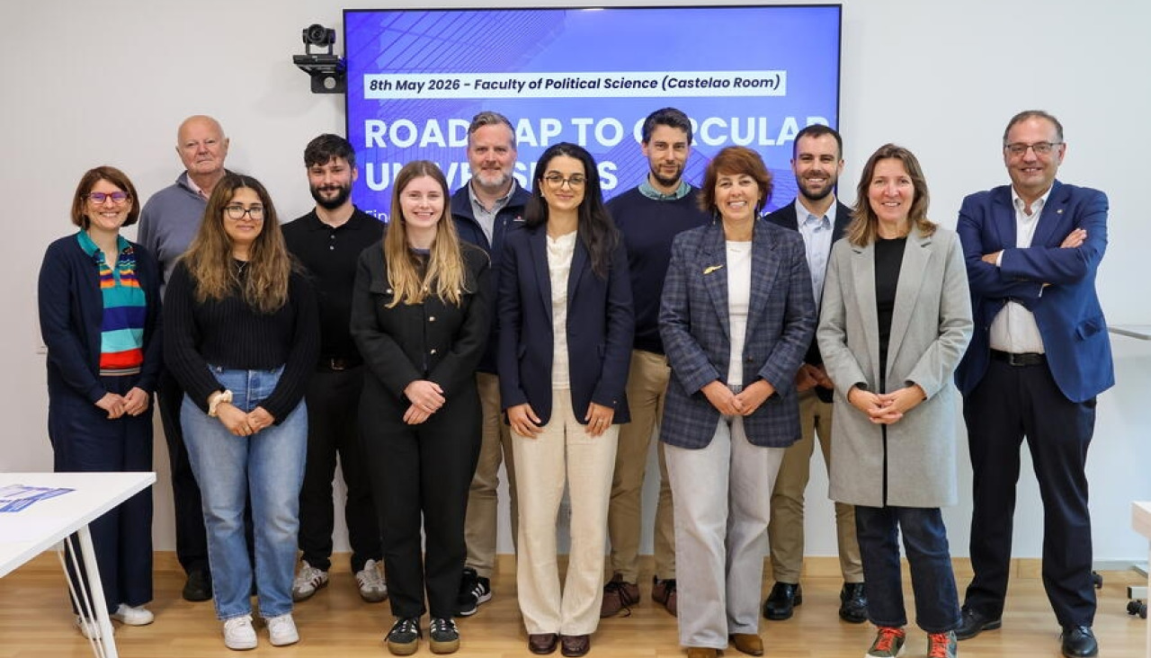 A Facultade de Ciencias Políticas e Sociais acolleu a xornada final do proxecto R2CU, financiado por EUniWell, no que a USC coordina investigacións sobre economía circular e sustentabilidade universitaria