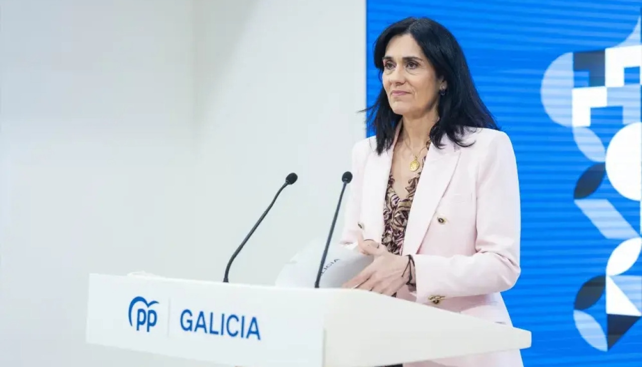La secretaria general del PPdeG, Paula Prado, en rueda de prensa
