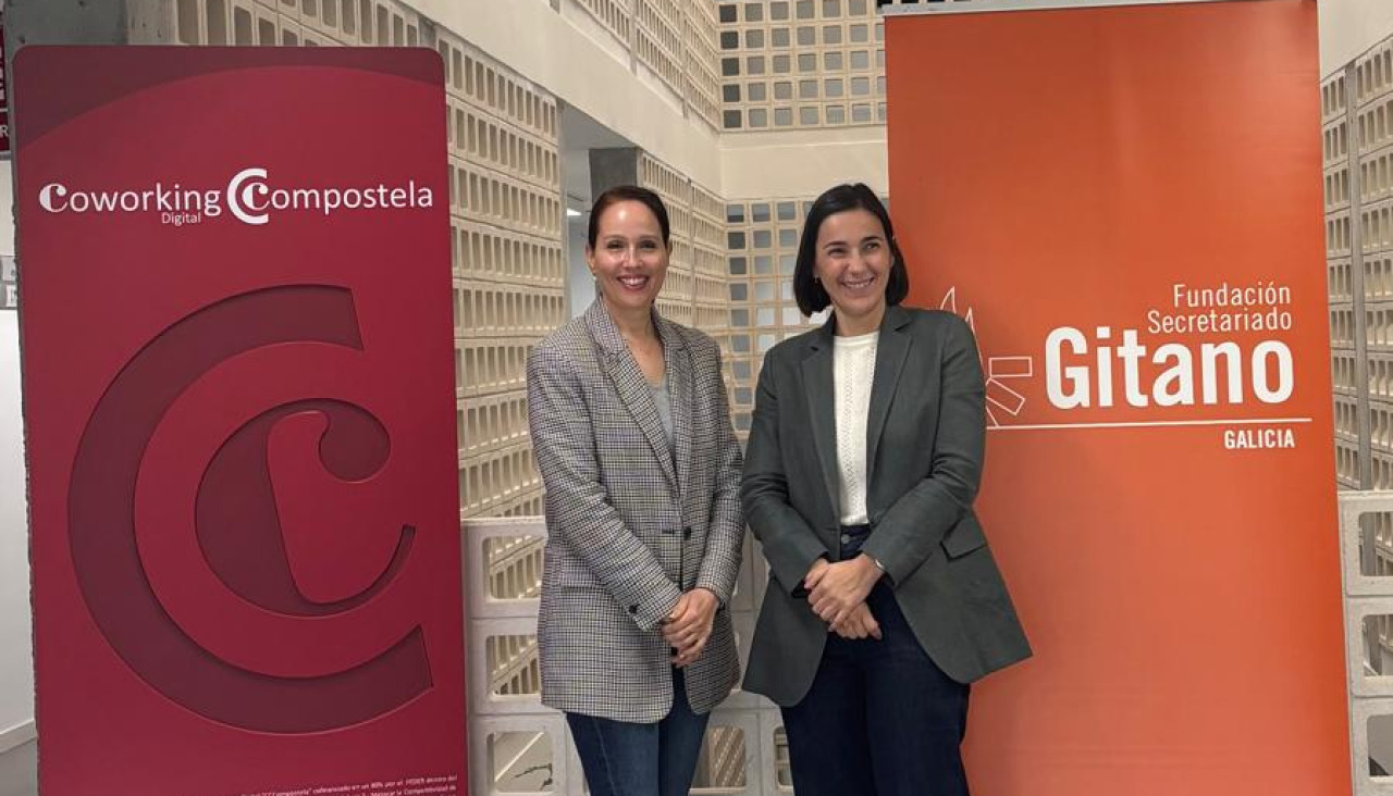 Las representantes de la Cámara y de la Fundación Secretariado Gitano