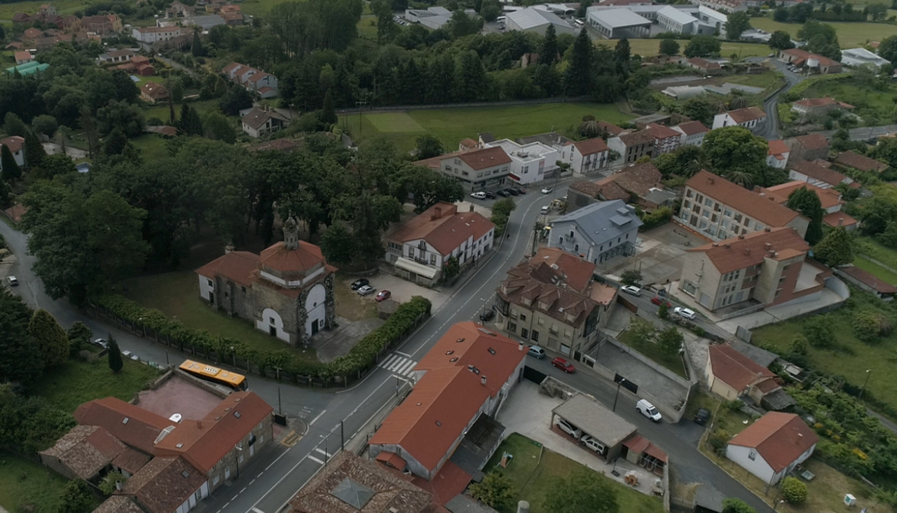 Vista aérea del concello de brión