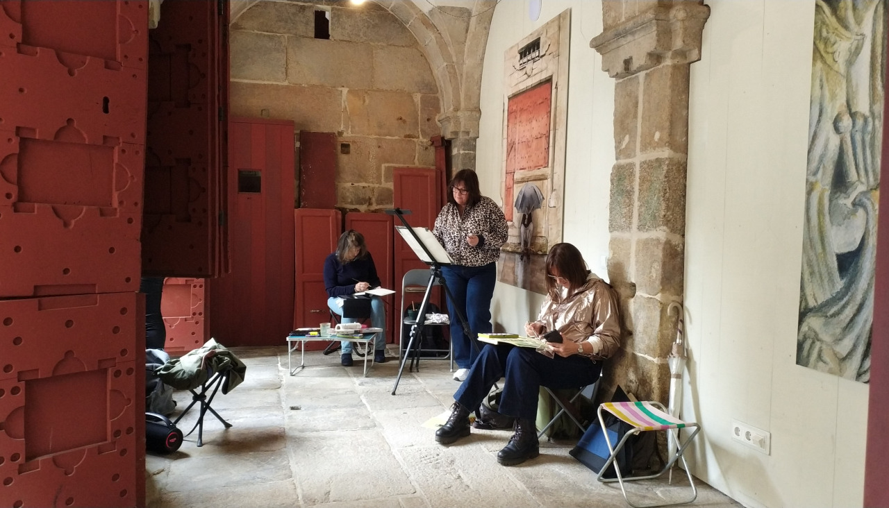 Xornada de pintura en directo na Casa do Cabido dentro da programación vinculada á exposición ‘A alma de Compostela’